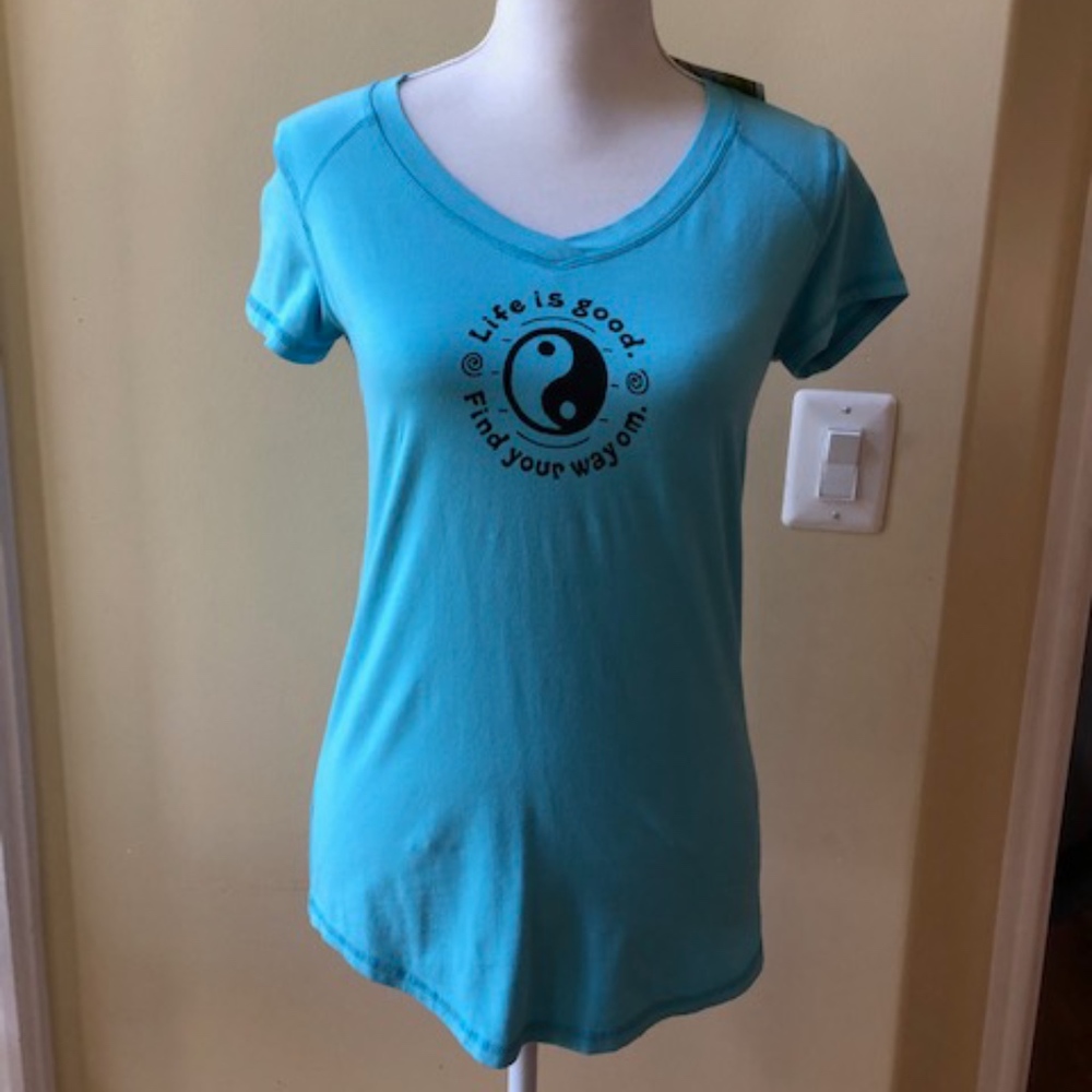 Life is Good "Yin & Yang" Graphic Short Sleeve Top
